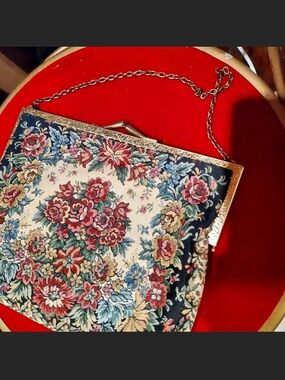 Floral Tapestry Frame Bag - Multicolor